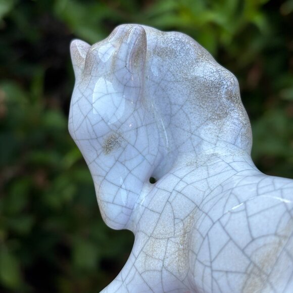 Vintage Horse Figurine West German Crackle Glaze Foal by Karlsruher Majolika - Picture 10 of 15